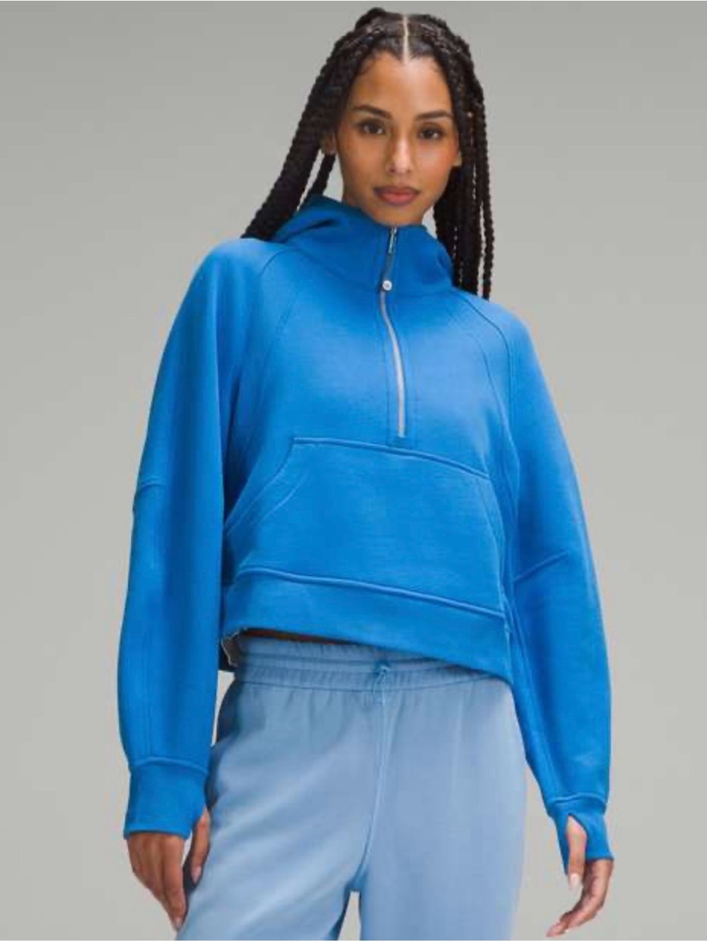 Lululemon Quarter Zip Scuba in “Pipe Dream Blue”